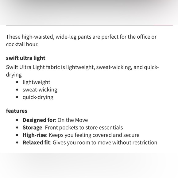 Lululemon Noir Pant in dark olive wide leg pants - Picture 5 of 8